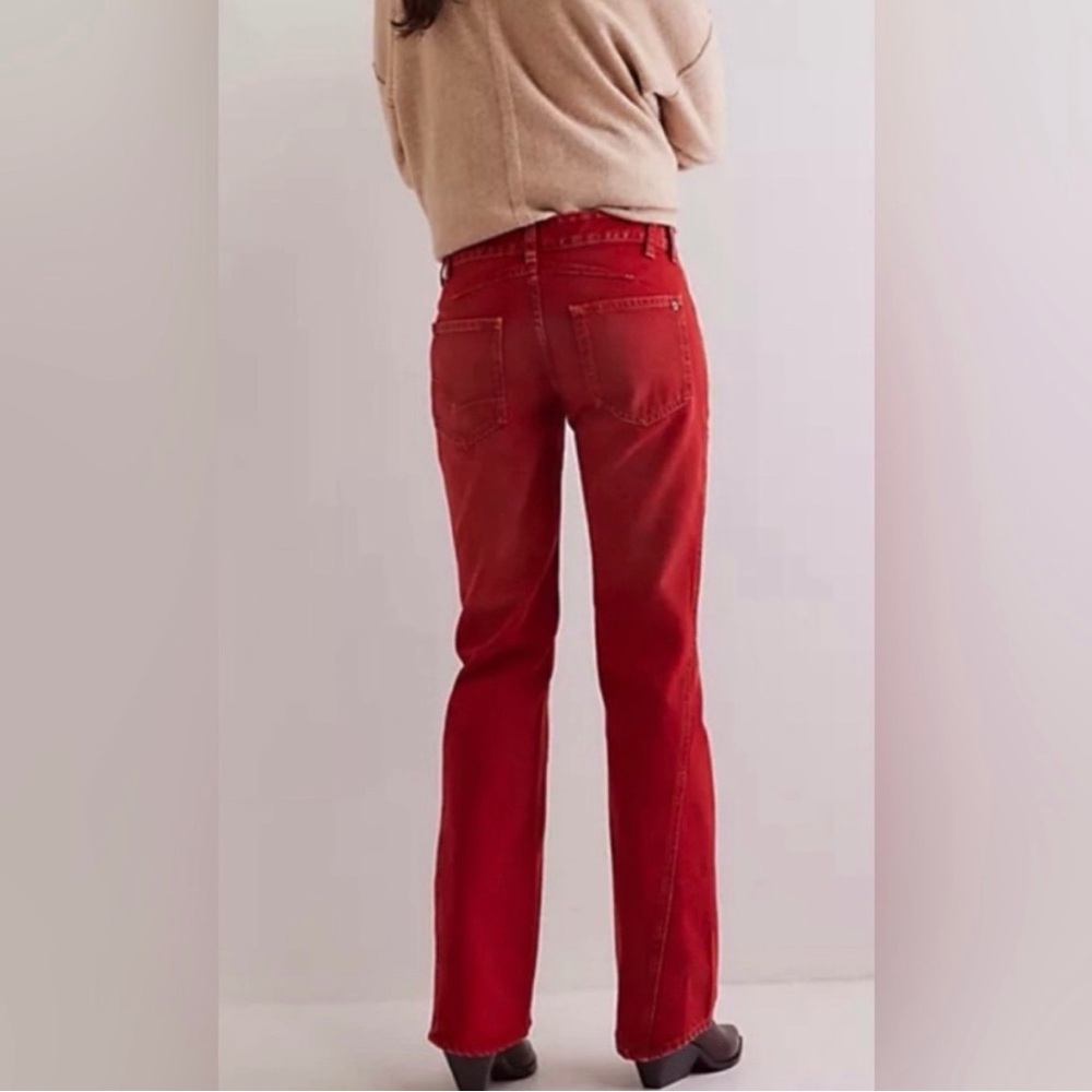 Free People We The Free Carnivale Bootcut Jean. NWT. Hot Tamale - Picture 2 of 4